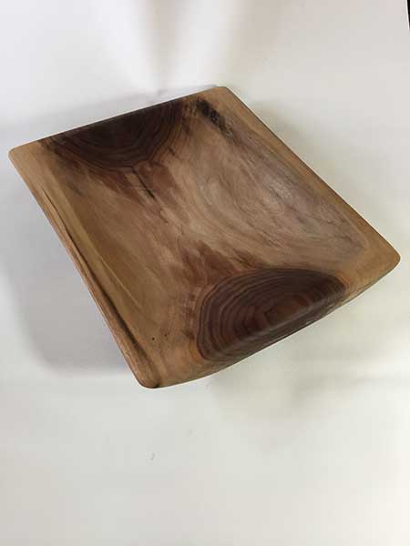 hand carved walnut bowl